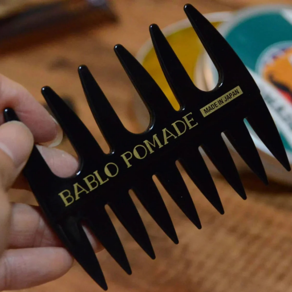 2 Piece Bablo Pomade Hair Comb Set with mesh comb and fine comb designed for classic barber styles