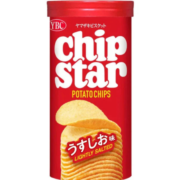 YBC Chip Star Classic Potato Chips, 3 Tubes, Lightly Salted, ideal for daily snacking.