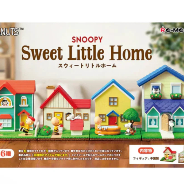 Peanuts Snoopy Re-Ment Sweet Little Home Blind Box, 1 Piece, cozy miniature scene, ideal for desk decoration