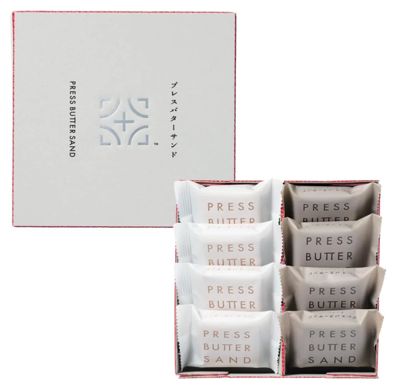 PRESS BUTTER SAND Butter Sandwich Cookies, Pack of 8, assorted original and chocolate, ideal for gifting