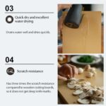 380x210x13mm Asahi Cookin' Cut Japan Rubber Cutting Board with wooden texture, offering stain resistance for daily use