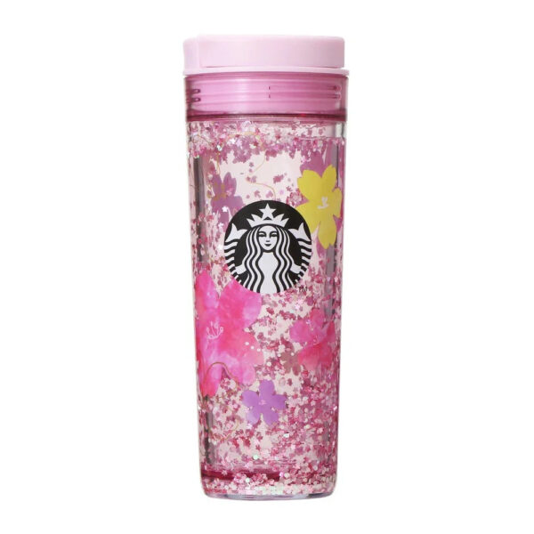 Sakura2024 Water-In Tumbler Pink Glitter 473ml - Starbucks Coffee Japan - YOYO JAPAN