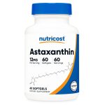Nutricost Astaxanthin 12mg 60 Soft Capsules, antioxidant supplement, ideal for daily wellness use