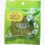 Manten Goma Sablé Uji Matcha Sesame Cookies 4 pcs. Pack of 3, authentic Japanese flavor, ideal for tea-time.