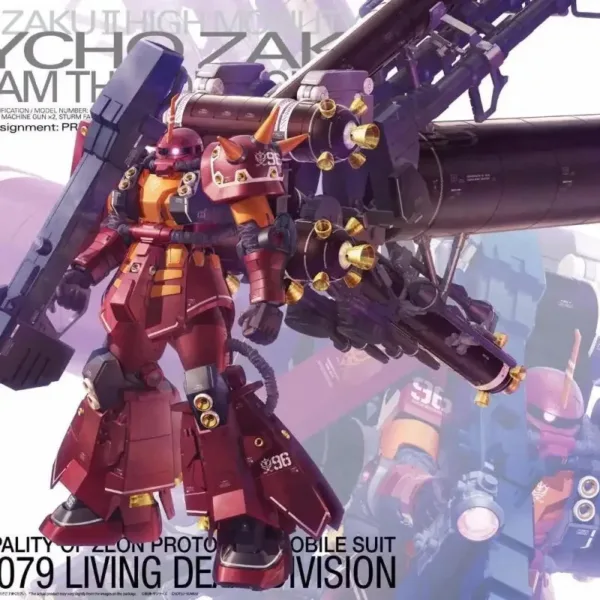 Bandai MG 1/100 Psycho Zaku Ver Ka Gundam Thunderbolt Model Kit, 1/100 scale, enhanced design, ideal for Gundam fans
