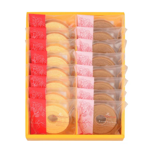 Baum u. Baum Baumkuchen 16 pieces, soft layered Japanese cakes, ideal for tea time
