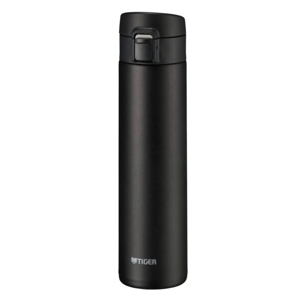 Tiger - 600ml Stainless Steel Water Bottle Lightweight Vacuum Insulated Hot & Cold Preservation Black - MKA - K060KK