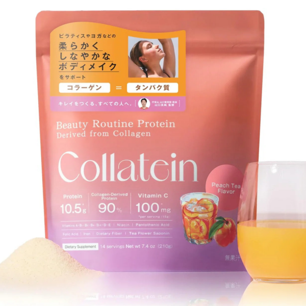 Collatein Collagen Protein Peach Tea Flavor powder, peach tea flavor collagen drink, ideal for daily wellness routines