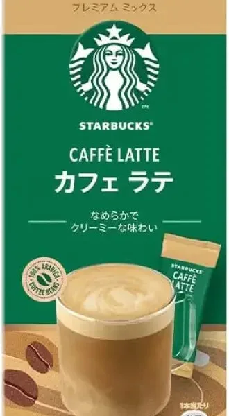 Nestle Japan Starbucks Premium Mixes Caffe Latte 4 Sticks - Instant Coffee Food and Beverages
