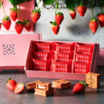 PRESS Butter Sand Amaou Strawberry 9 Pieces, premium box, ideal for gifting