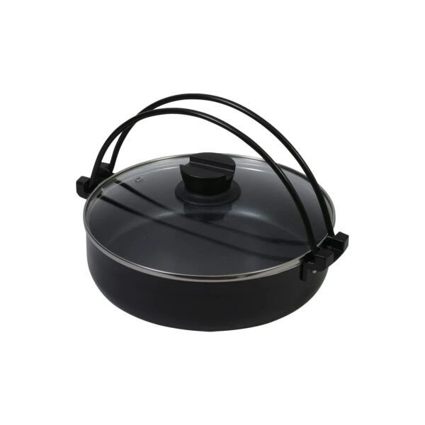 Pearl Metal Kinzoku Pot Sukiyaki 26Cm Glass Lid Ih Compatible Japan Home Set Hb-5857 - YOYO JAPAN