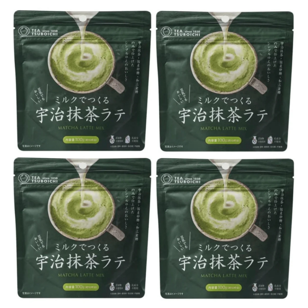 Tsuboshi Seicha Honpo Uji Matcha Latte Made with Milk (100g) - 4pcs