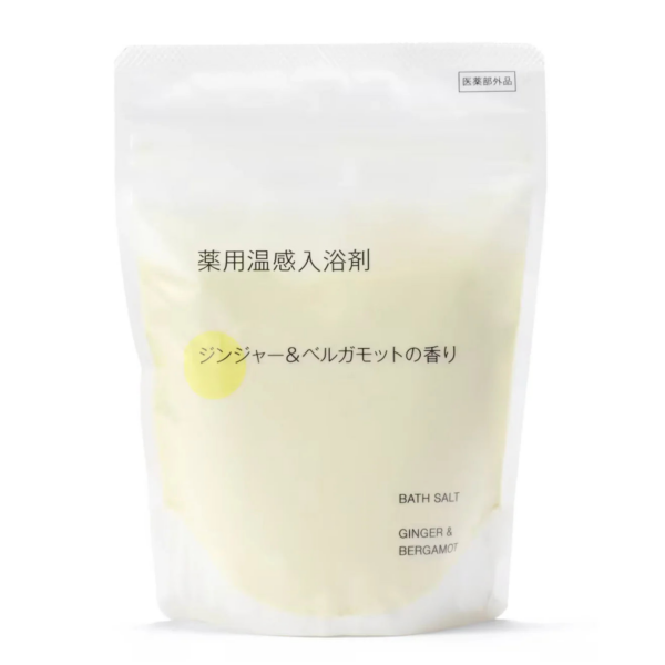 MUJI Medicinal Warming Bath Salts, Ginger And Bergamot Scent (360g) - YOYO JAPAN