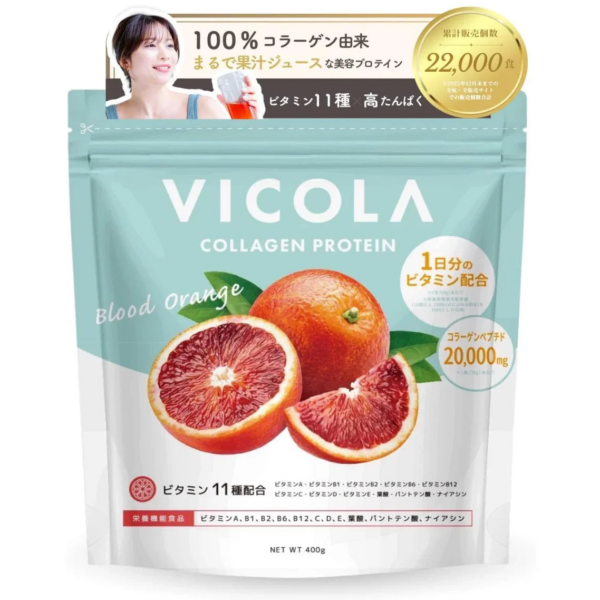 Vicola Protein Blood Orange Flavor 30g clear protein drink powder ideal for daily protein support and refreshing nutrition