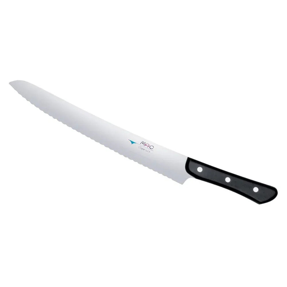 ba08dfab-kitchen-knives-mac-superior-bread-knife-01-yoyojapanstore Mac Superior Bread Knife, 270 mm blade, serrated edge, ideal for slicing artisan bread