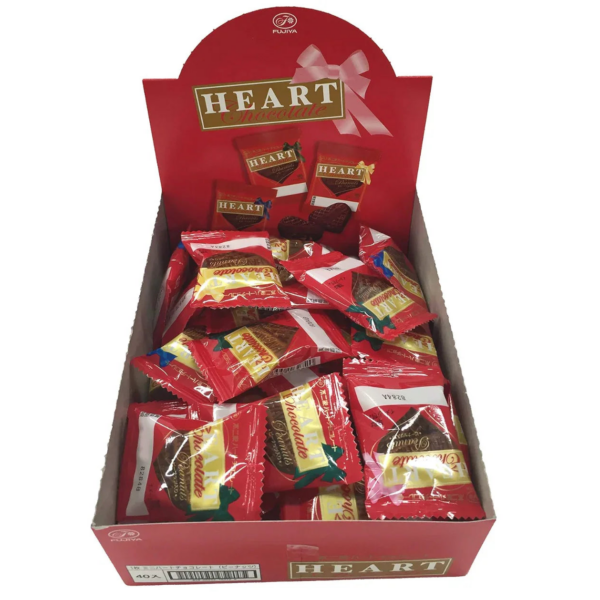 Fujiya Mini Heart Chocolate (Peanut), 40 pieces, heart shape, ideal for daily snacks