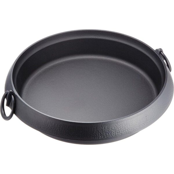 Iwachu Sukiyaki Pot Large Size Japanese Cast Iron Pan 26cm, 26cm, Nambu Tekki material, ideal for traditional Sukiyaki.