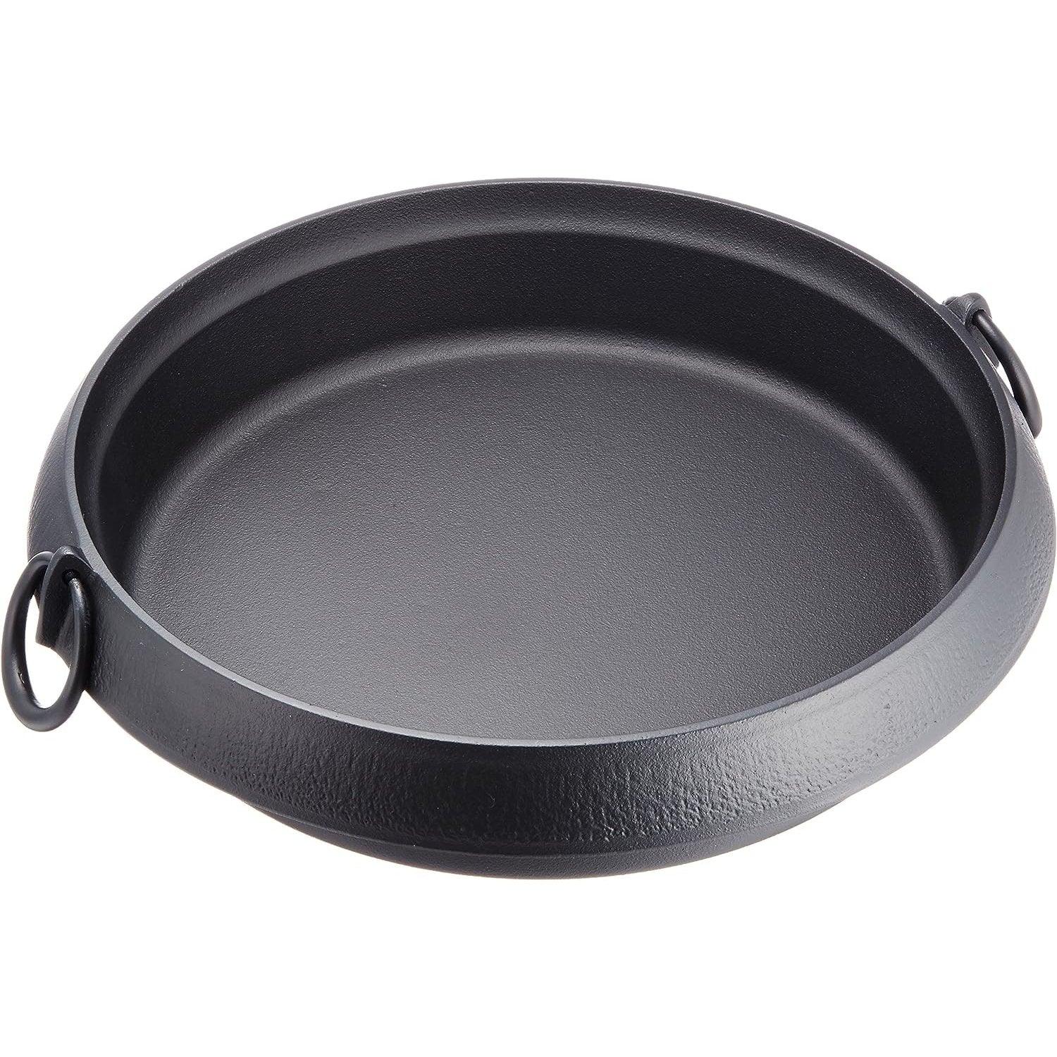 Iwachu Sukiyaki Pot Large Size Japanese Cast Iron Pan 26cm, 26cm, Nambu Tekki material, ideal for traditional Sukiyaki.