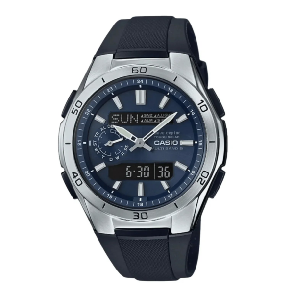 Casio Wave Ceptor WVA - M650 Series Solar Wrist Watch, navy