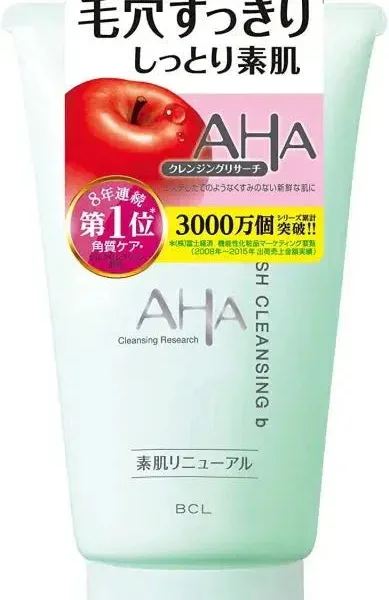 BCL Cleansing Research AHA Exfoliating Face Wash Cleanser 120g - Japan Face Wash