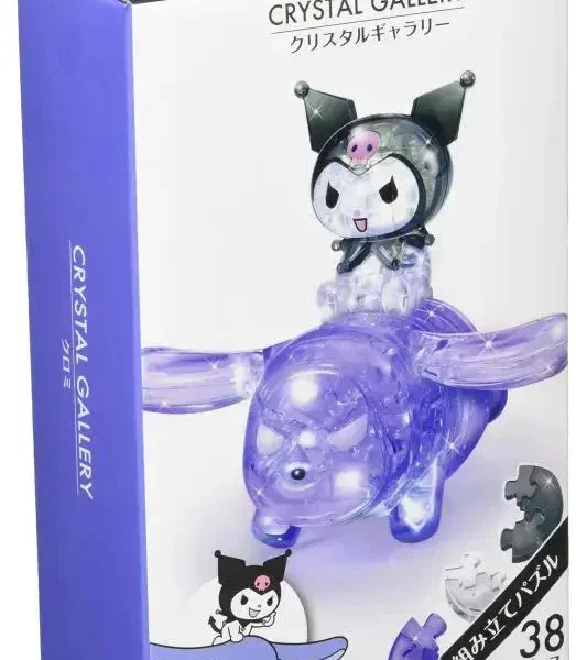 Hanayama Crystal Gallery 3D Puzzle Sanrio My Melody Kuromi 38 Pieces Japanese 3D Puzzle Figure