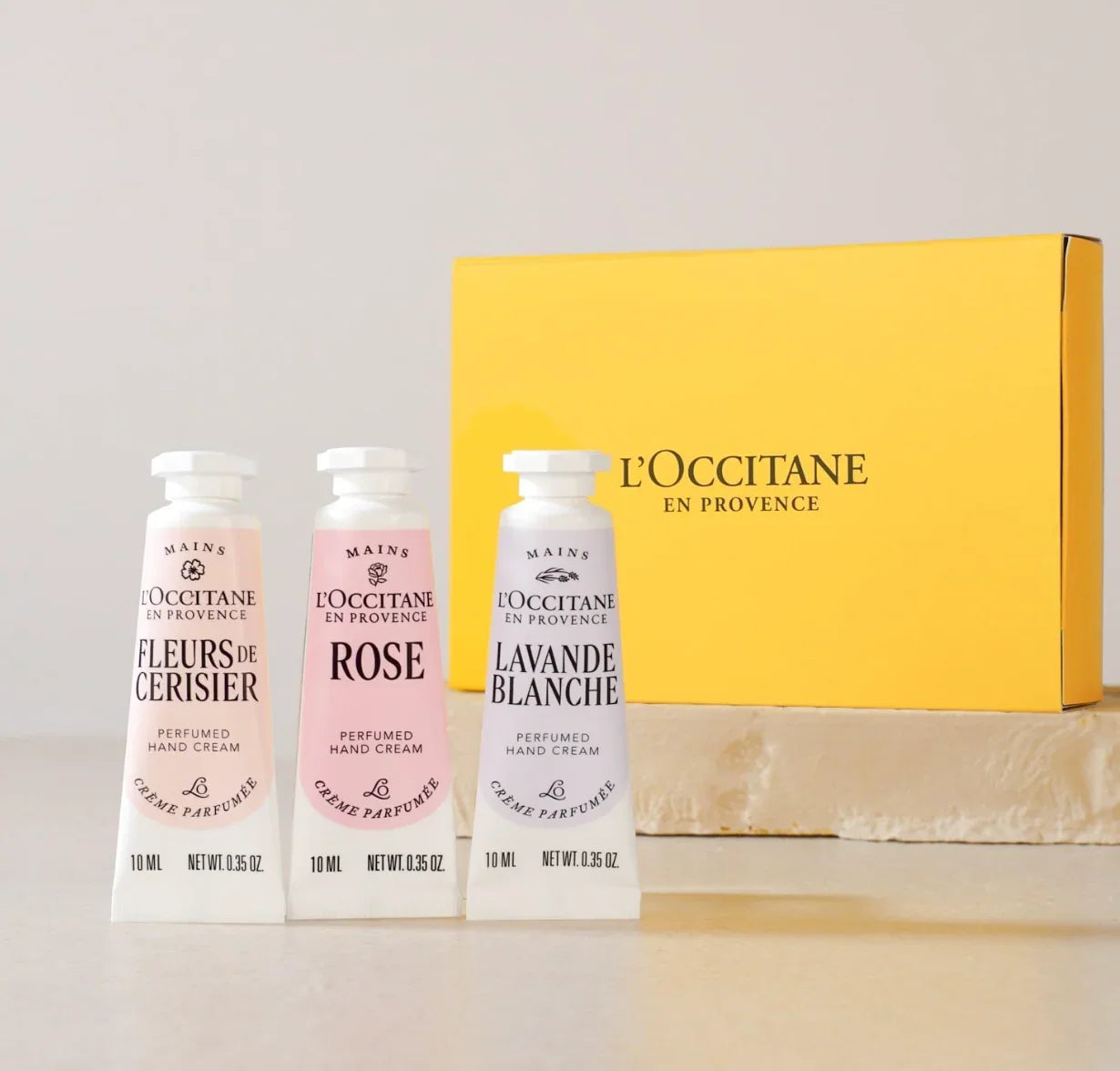 L'Occitane Mini Hand Cream Trio, 3-Piece, floral fragrances, ideal for daily hand care