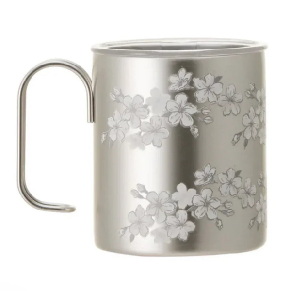 355ml Starbucks Sakura 2026 Stainless Steel Mug With Lid, Sakura Pattern, designed for tea lovers