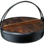 Ishigaki Industry Sukiyaki Pot With Wooden Lid Gas Fire Ih Iron Casting Japan 29X27.5X8.5Cm - YOYO JAPAN