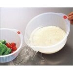 22cm Inomata Japanese Rice Washing Bowl, transparent design, designed for home kitchens