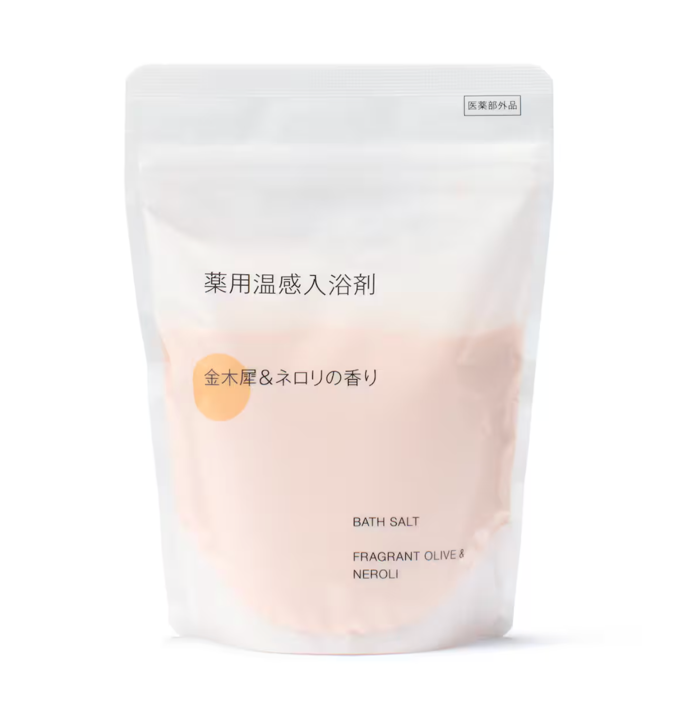 MUJI Medicinal Warming Bath Salts Osmanthus And Neroli Scent 360g, 360g, Osmanthus and Neroli Scent, ideal for evening relaxation.