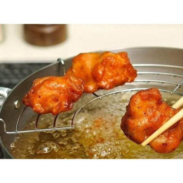 24cm Chitose Non-Stick Iron Tempura Deep Fry Pot, stable heat design for home kitchens
