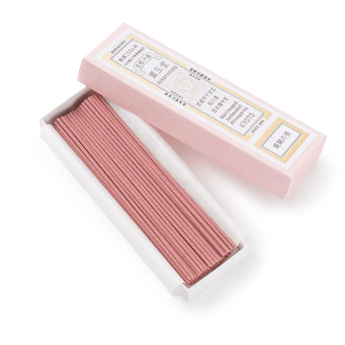 Kungyokudo Japanese Incense Daigo no Sakura Floral Cherry Blossom, 60 Sticks, floral scent, ideal for relaxation