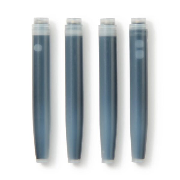 Mujirushi Ryohin 44596906 Black Polycarbonate Fountain Pen Cartridge 58X7.5Mm 4Pcs Japan - YOYO JAPAN