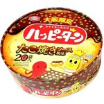 Happy Turn Takoyaki Sauce Flavor, 80g, savory rice crackers, ideal for daily snacking
