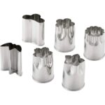 Yoshikawa Japanese Vegetable Cutters set of 6 stainless steel molds ideal for shaping vegetables