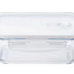 Aderia Japan 600Wt 600Ml 4-Side Lock Heat Resistant Airtight Glass Container H8764 For Storage Coffee Beans & Seasoning