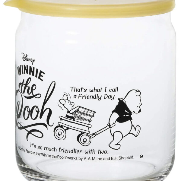 Aderia Japan Disney Winnie The Pooh & Piglet 680Ml Cosmetic Box Storage Container Glass Canister Sealed Coffee Beans 1772