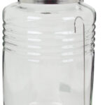 Aderia Japan 5L Cosmetic Box Plum Wine Bottle Storage Container Stainless Cap Glass Canister Airtight Coffee Beans 817