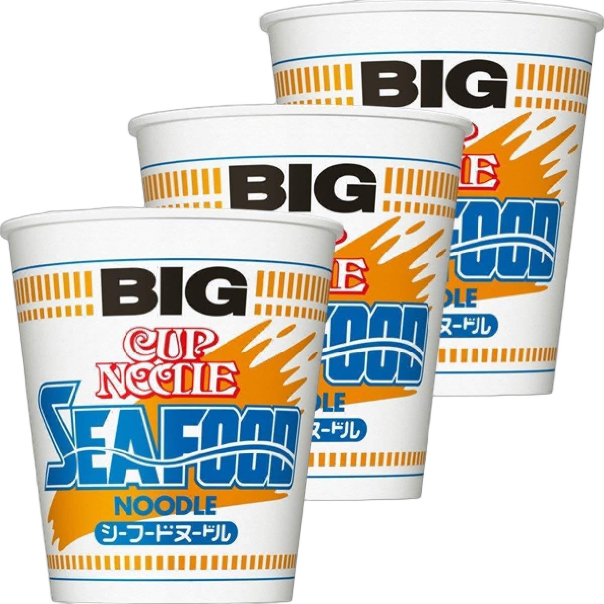 Nissin Instant Cup Noodles Seafood Flavor Big 104g X 3 Cups