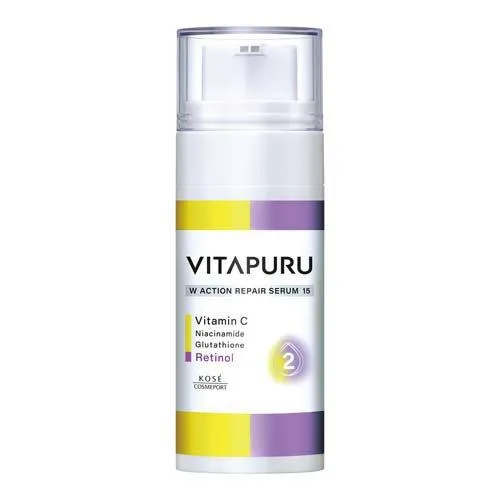 VITAPURU Double Action Repair Serum 15, 40ml, Dual Chamber Pump, ideal for Daily Skin Care