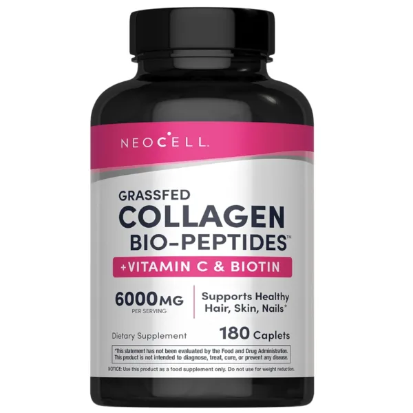 NeoCell Super Collagen, 180 Caplets, Hydrolyzed Peptides, ideal for Daily Beauty Care
