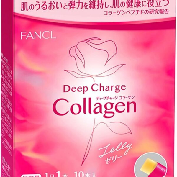 FANCL Deep Charge Collagen Stick Jelly, 20g, Apple Flavor, ideal for Daily Skin Hydration