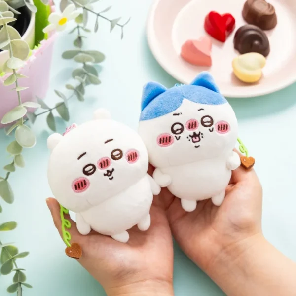Close-up of Chiikawa Slightly Tipsy Mascot, 10cm, featuring blushing cheeks for daily cheer