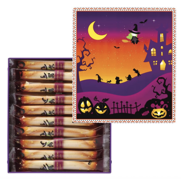YOKUMOKU Halloween Cigarette Cookies (20 pieces), 20 pieces, festive tin packaging, ideal for holiday party snacks