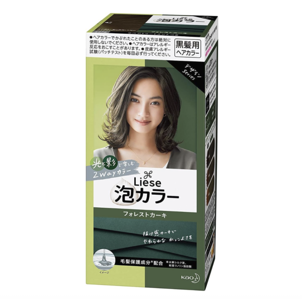 Kao Liese Foam Hair Color Forest Khaki 1 Piece yoyojapan 01