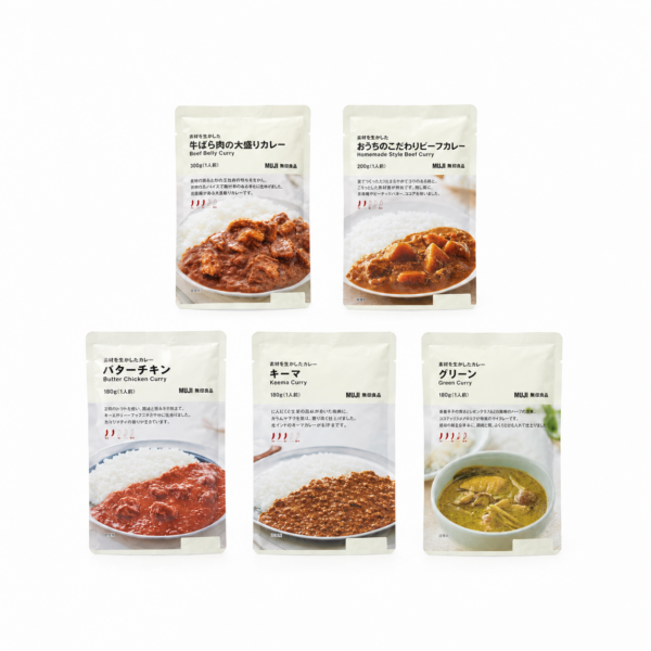 MUJI Curry Bundle 5 Varieties Natural Ingredients Taste Test Set yoyojapan 01