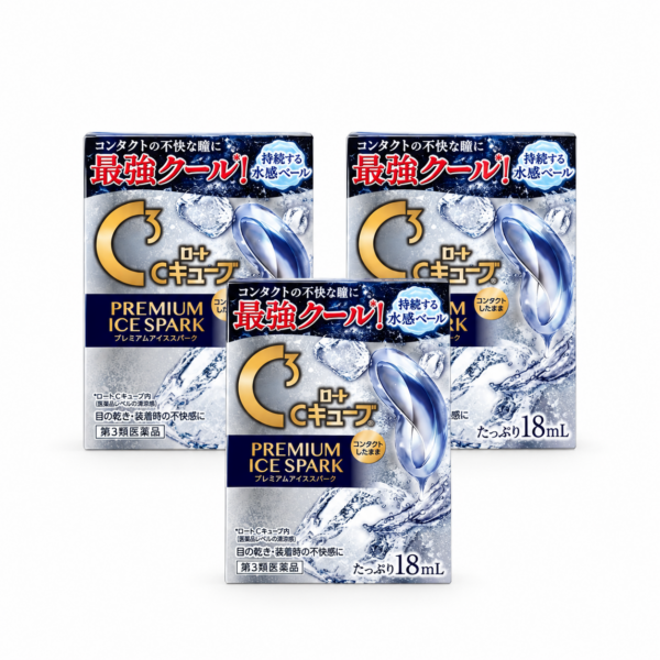 Rohto C Cube Premium Ice Spark 18ml x 3 yoyojapan 01