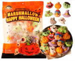 FuLe YunQi Happy Halloween Decorated Marshmallow Assortment, 320g, festive art prints, ideal for party gift bags