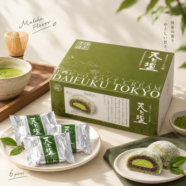 Tokyo Cream Daifuku Matcha Mochi 6 Pieces yoyojapan 04