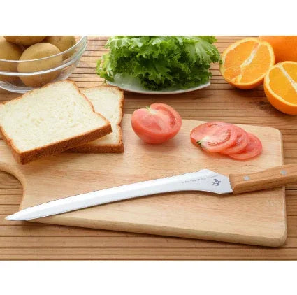 235mm Arnest Bread Slicer showing serrated blade, designed for easy daily bread slicing.